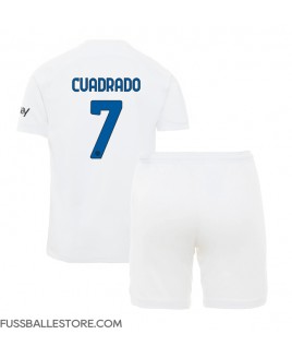 Günstige Inter Milan Juan Cuadrado #7 Auswärts Trikotsatzt Kinder 2023-24 Kurzarm (+ Kurze Hosen)